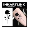 INKARTLINK Cell Colored Tattoo Stickers, Black Rose, Temporary Tattoos, Set