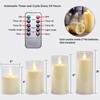Fo32won Ivory White LED Flameless Pillar Candles Battery Operated with