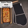 Muldale Professional Black Oven Gloves Double - Heavy Duty Aga