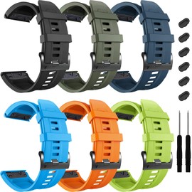 ZPJPPLX 26mm Compatible with Garmin Fenix 8 AMOLED 51mm/7X Pro/6X Pro/7X/6X/5X Plus/5X bands,Silicone watch band for Descent Mk2i MK3i 51mm/Enduro 3/2/epix Pro 51MM/tactix 7 AMOLED/tactix 7 Pro