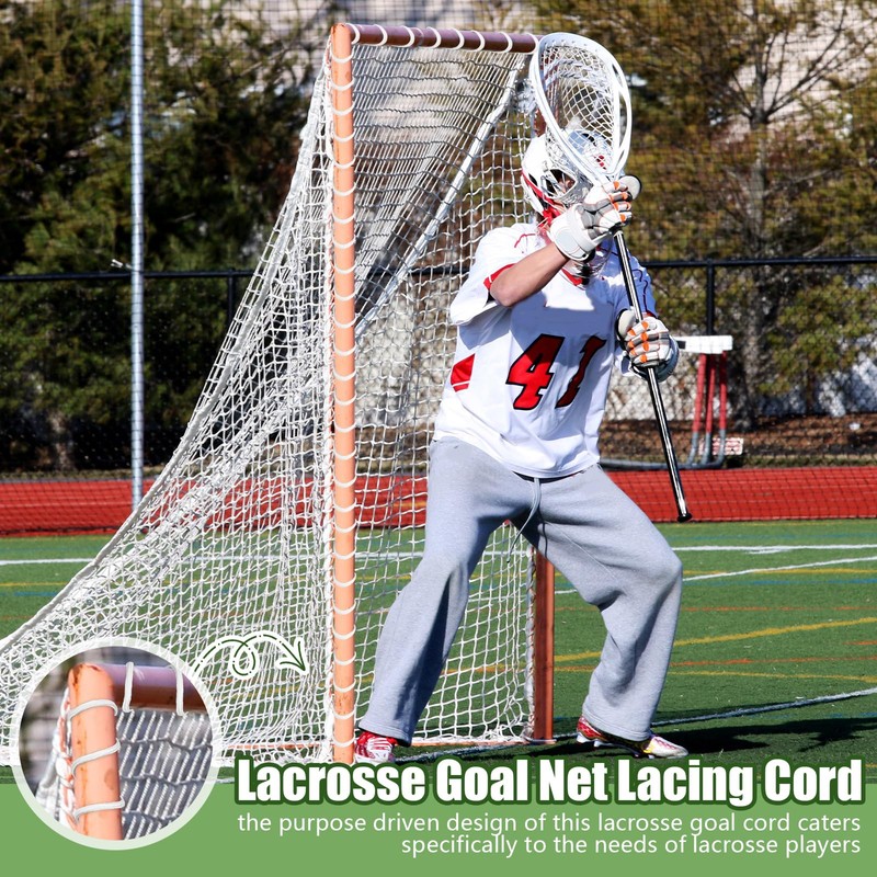 2 Pcs 92ft 4mm Lacrosse Goal Net Lacing Cord Durable