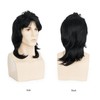 BUYOGET Mens Wig Black Mullet Wig 70s 80s Wigs for