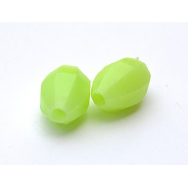 Catch All Tackle Soft Glow in The Dark Fishing Beads 3/8" x5/8" 50 Pieces Green