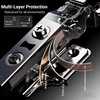20 Pcs Full Overlay Frameless Soft Close Cabinet Hinges,105° 3-Way