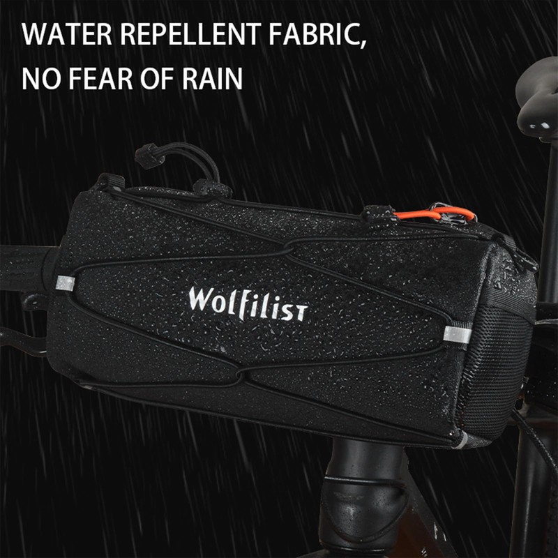 WOLFILIST Multifunctional Bike Handlebar Bag - 2.4L Waterproof Bike Frame