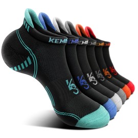 KEMISANT Mens Socks Trainer 6 Pairs, Mens Womens Athletic Socks Sports Running Socks for Outdoor Walking,Hiking,Climbing,Anti-blister Breathable Moisture Wicking(6Pairs,Shoe Size:6-8)