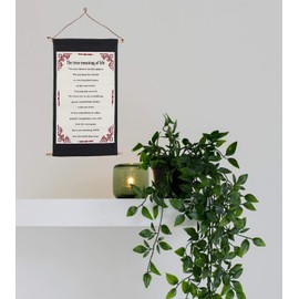DALAI LAMA QUOTES ~ Cotton Canvas Scroll ~ "The True Meaning of Life" ~ Natural White Color