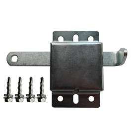 Pndbnq Garage Door Side Lock Heavy Duty Inside Deadlock Galvanized Steel Sliding Gate Latch Fits for Most Garage Warehouse Door Roll Up Doors Shed 1 Pack Bi-Directional Security Manual Locking Kit