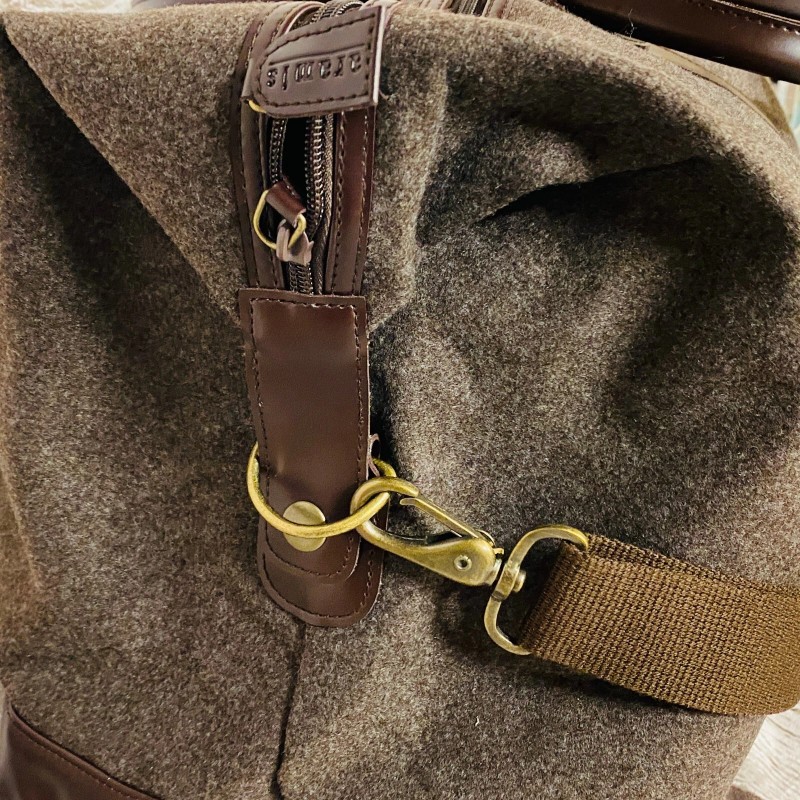 ARAMIS MEN SUEDE DUFFLE BAG BROWN - NEW