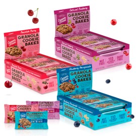 Cooper Street Granola Bakes - Healthy Chewy Breakfast Granola Bars | Individually Wrapped Nut and Dairy Free Granola Bars Variety | 12 Oz Pack of 3