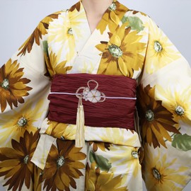 TOuWA Women's Kimono Accessories, Yukata, Furisode, Adult Ceremony, Graduation Ceremony, Faux Pearl, Camellia, pale purple