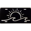 Diamond Etched Products Engraved Sun Ocean Wave Beach Car Tag