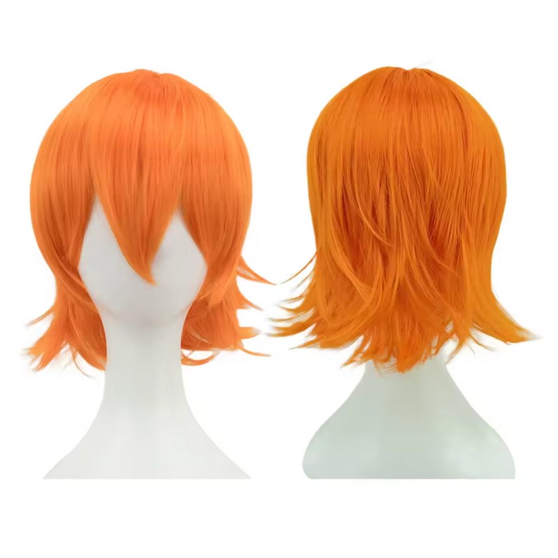 12 Inch Short Bob Wig with Bangs - Synthetic Cosplay