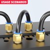 luxdeng 4MM OD Black Polyurethane PU Air Hose Line Air