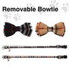 Imikoko 2 Pack Cat Collars, with Adjustable Breakaway Bowtie and