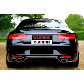 Warning Asian Driver Bumper Sticker Large 4x9 Funny Car Sticker