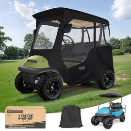 10L0L Deluxe 2 Passenger Golf Cart Enclosure for Club Car Precedent,Onward & Tempo Waterproof Windproof Portable Transparent Golf Cart Rain Enclosures Storage Cover - 57" Roof Fit