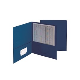 Smead 87854 Two-Pocket Folder Textured Heavyweight Paper Dark Blue 25/Box