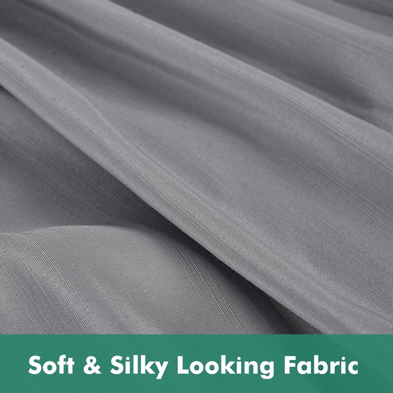 Biscaynebay Wrap Around Bed Skirts with Split Corners for Queen