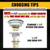 VIVIDA Flexible Sink Drain Pipe, 1-1/2" Expandable Flexible P Trap