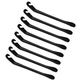 Huakaile Bike Tire Levers Tyre Spoon Stainless Steel Changing Tool for Changing Road & Mountain Bike Tubes Premium Bicycle Accessories with Hook Repair Tire Tool (4, Black)