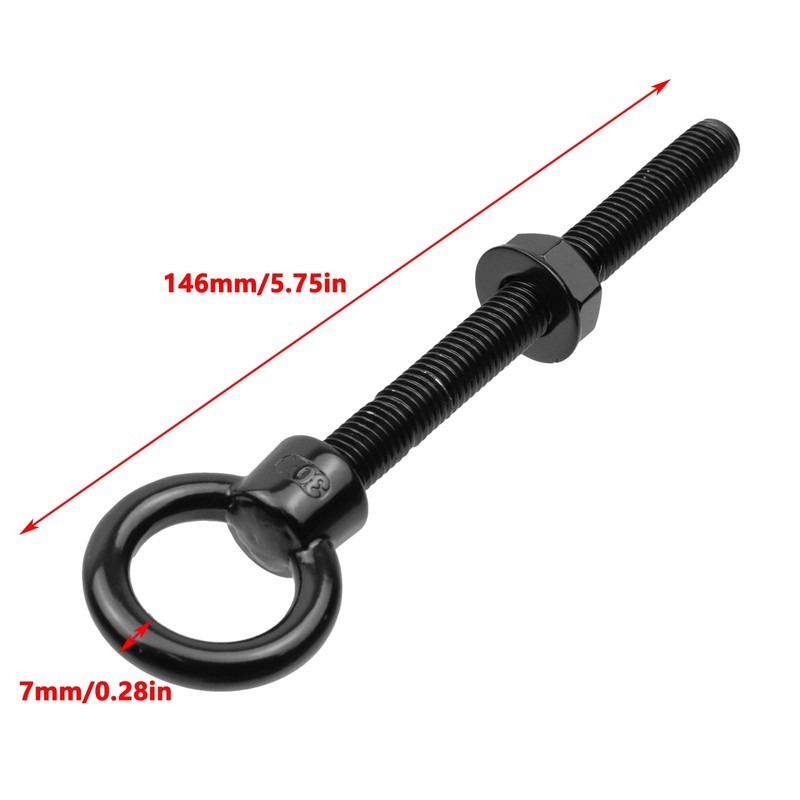 Antrader Stainless Steel Eye Bolt,M10 Heavy Duty Lifting Ring Threaded