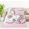 HGOD DESIGNS Unicorn Blanket Smooth Soft Animal Rainbow Hair Cloud Stars Print Throw Blanket for Sofa Chair Bed Office 100x130cm