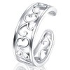 YVOETN Silver Toe Rings for Women Non Tarnish Adjustable Open