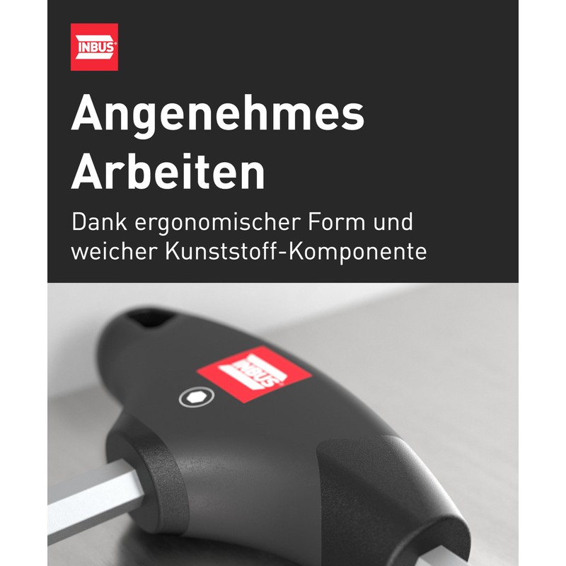 INBUS® 70082 T-Handle Screwdriver 5 mm with HybridTouch - Made