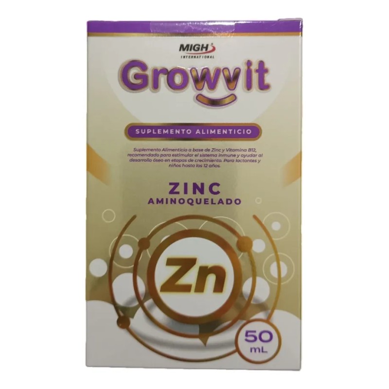 Growvit Multivitaminico Infantil Zn Zinc Aniquelado Sabor Natural