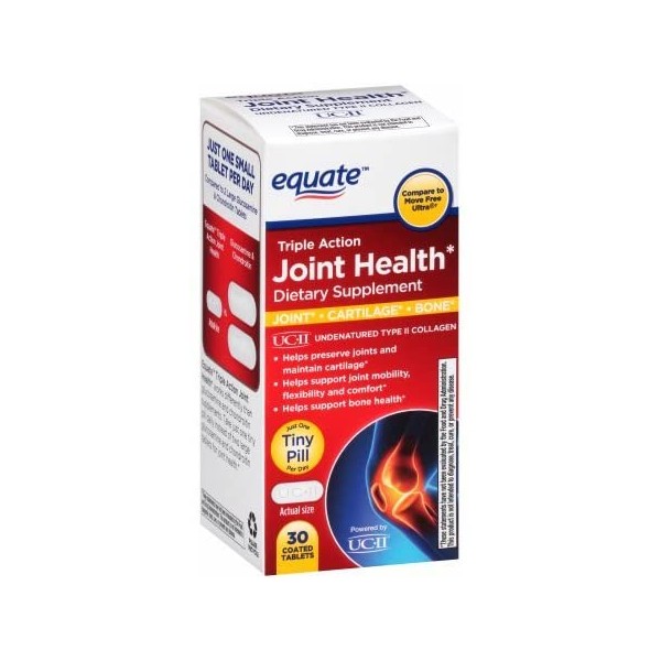 Equate Triple Action Joint Health, 30 Coated Tablets (Compare Move Free Ultra)