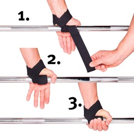 C.P. Sports Lifting Straps (Padded) 60 cm for Fitness, Bodybuilding and Strength Training - for Men and Women - 2 Year Warranty (Black)