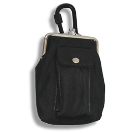 Kawadomi Seisakusho WK-11BK Multi-functional Work Pouch, 2-Way Attachment Belt Loop, Carabiner Included, Black