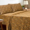 Sleepdown Cotton Bed Sheet Set - Leopard Brown, Full