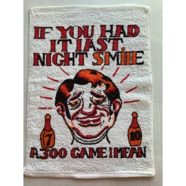 High Skore Bowling Towel Last Night 10.5 X 14.5 Brand New ,Great Gift All Bowlers Free Ship