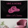 TUGCAY Save A Horse Ride A Cowboy Tapestry Black Pink