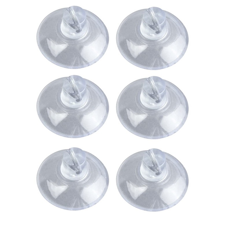 Wenko 4427100100 Mini Suction Hooks Set of 6 Transparent