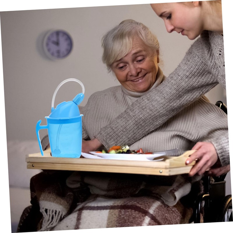 OATIPHO Unbreakable Disabled Patient Water Cup with Inclined Mouth Spill