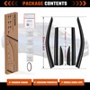 Rain Guards Compatible with Jeep Compass 2017-2026 Black 6 PCS