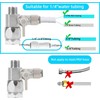 Feed Water Adapter Water Line Splitter,Brass Water Supply Valve,Faucet Valves,Feed