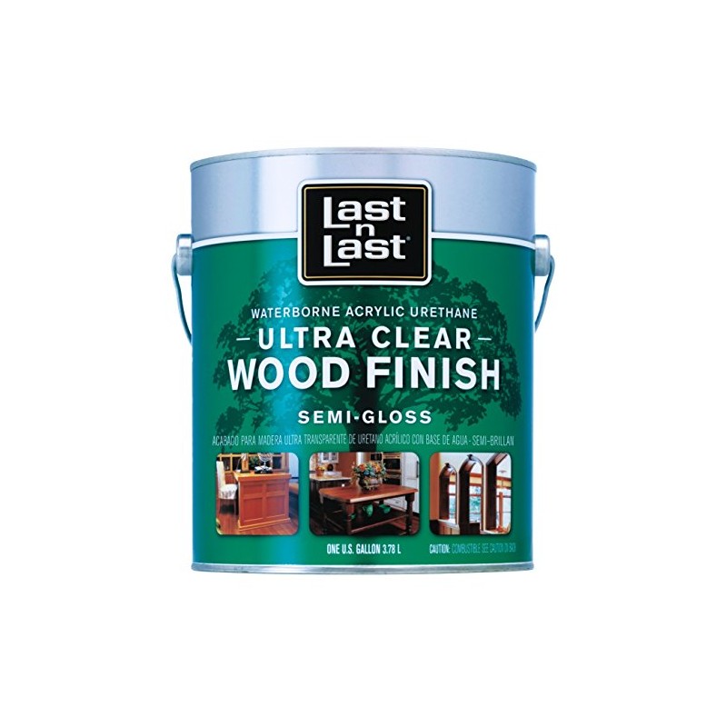 Last N Last Waterborne Wood Finish Semi-Gloss Clear Polycrylic 1