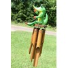 Salty Pelican Funny Gator Windchime, Handpainted Bamboo, Gator George -