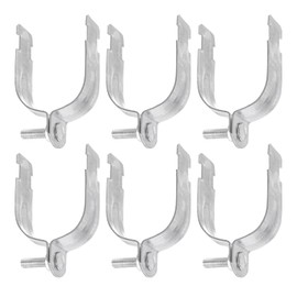 TOP-VIGOR 2-3/8" EMT Strut Clamps Steel for Rigid Conduit and Pipe 6Pcs Universal EMT Strut Clamps with Bolt and Nut for Fixing Tube Pipe Wire and Mounting PEX Pipe Tubing to Strut Channels