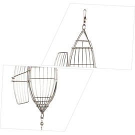 CORHAD Bait Cage Bait Net Fishing Cage Minnow Trap Bait Fishing Feeders Cage Baits Fish Trap Fishing Bait Carp Bait for Fishing Bait Traps Fishing Trap Fishing Lure Silver Stainless Steel