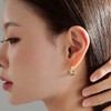 Gold&Deer 14K Goldfield Bold Drop Triangle One-Touch Earrings Ash Gold
