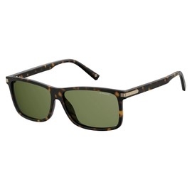 Polaroid Sunglasses Men's PLD 2075/S/X Rectangular Sunglasses, Dark Havana/Polarized Green, 59mm, 13mm