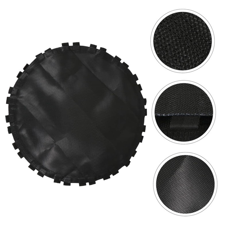 KOMBIUDA 1pc Black Trampoline Replacement Mat Uv-Resistant Round Jumping Pad