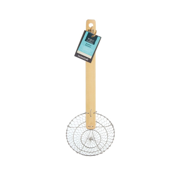 KitchenCraft World of Flavours Chinese Spider Skimmer with Bamboo Wood