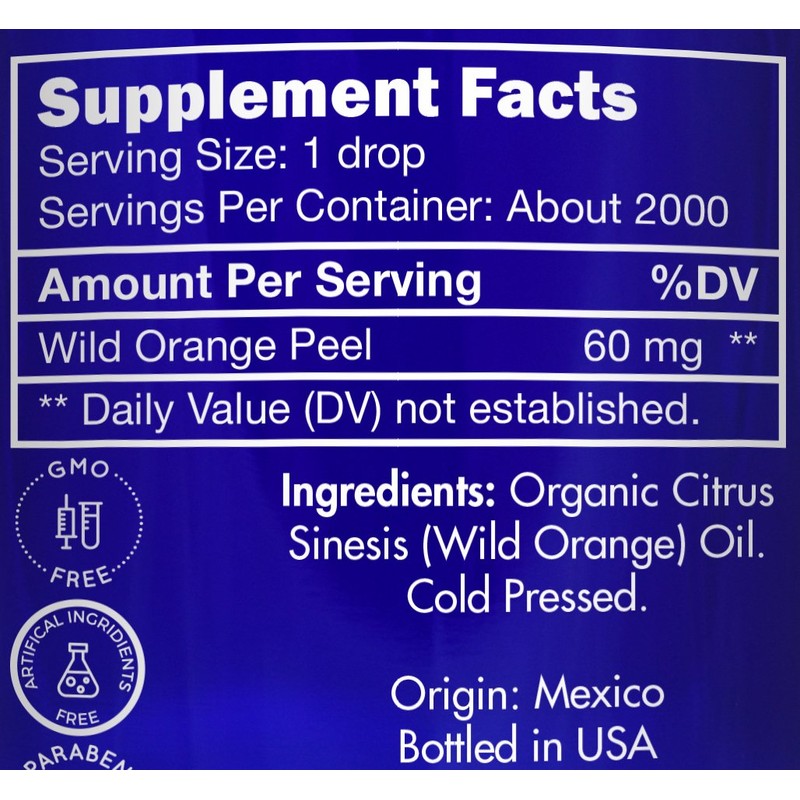 Organic, Orange Essential Oil, Food Grade, for Baking, Skin –