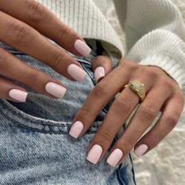 DouborQ 6 Colors Neutral Nude Nail Polish Set Nude Pink Finger Nail Polish Bulk Manicure Nail Art Home Salon Long-lasting Sequins Nail Art Varnish (19-24)